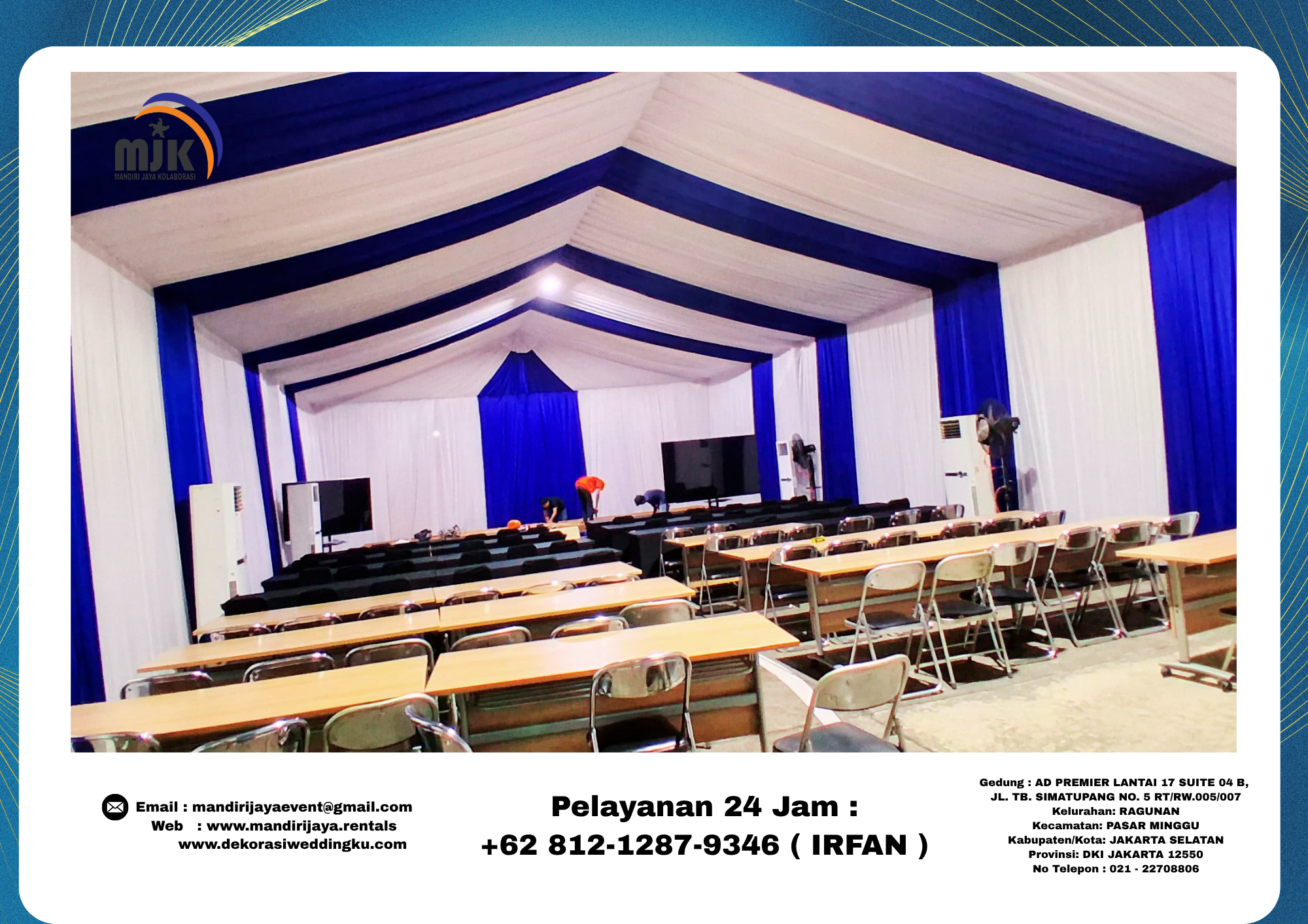 Sewa Tenda Serut,Meja IBM HPL Area Deltamas Cikarang