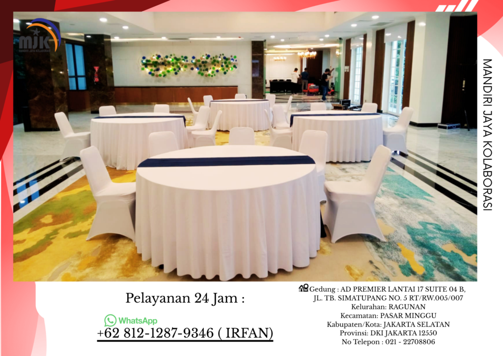 Rental Round Table,Cross Back Chairs Bogor