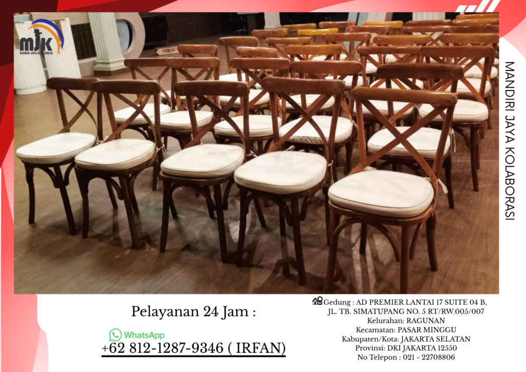 Rental Round Table,Cross Back Chairs Bogor