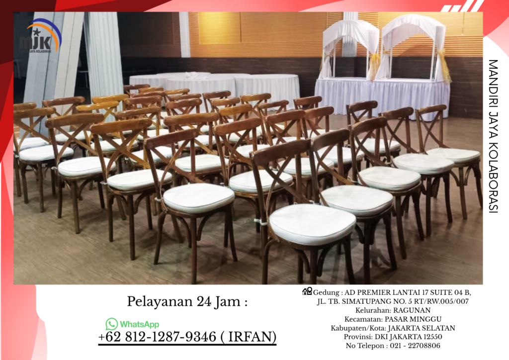 Rental Round Table,Cross Back Chairs Bogor