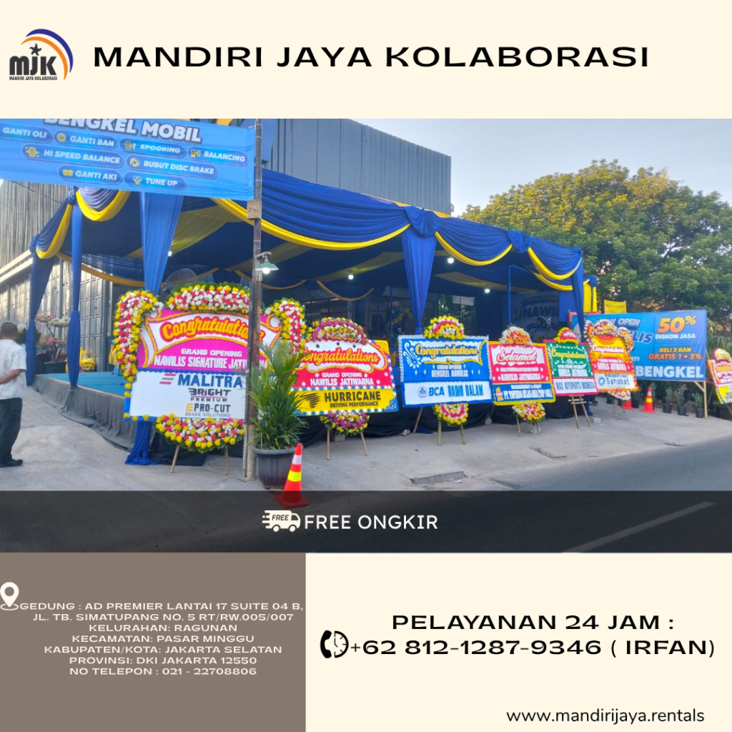 Rental Tenda Dekorasi kain Biru Jakarta