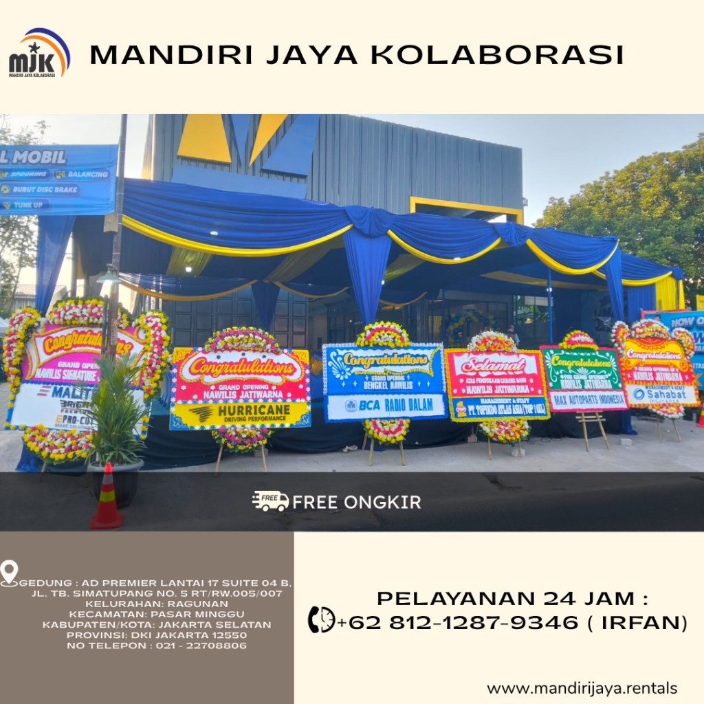 Rental Tenda Dekorasi kain Biru Jakarta