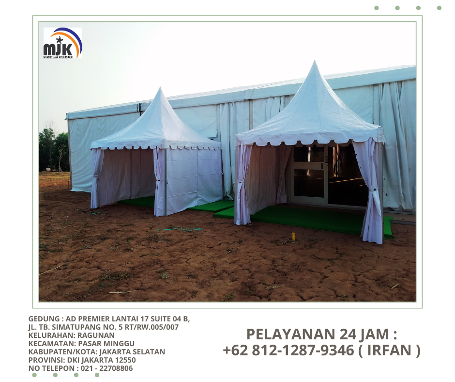 Rental Tenda Sarnafil Kerucut Putih Depok
