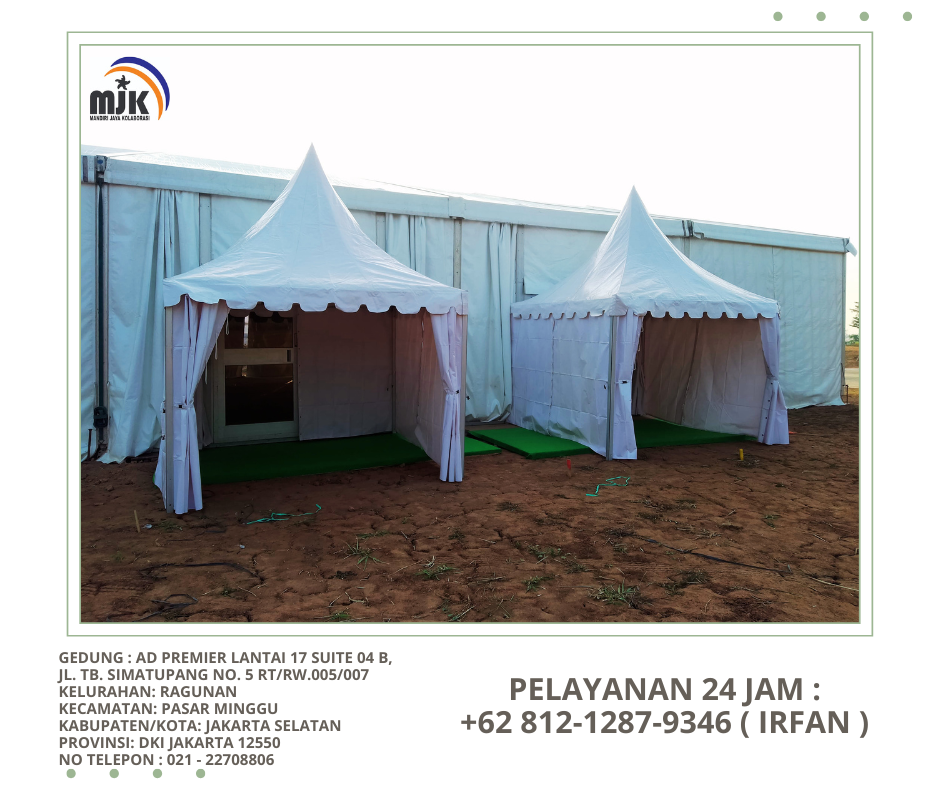 Rental Tenda Sarnafil Kerucut Putih Depok