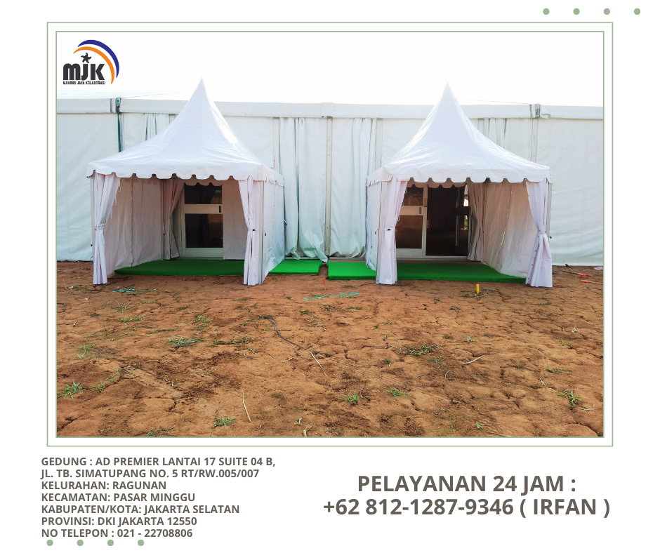 Rental Tenda Sarnafil Kerucut Putih Depok