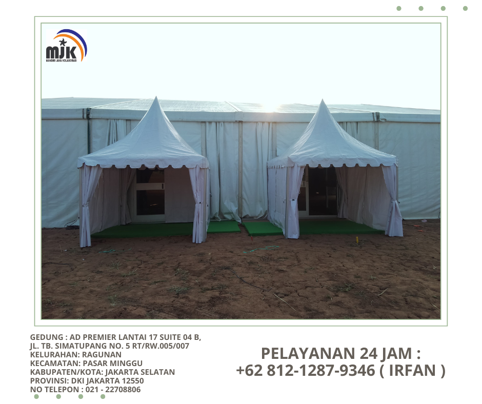Rental Tenda Sarnafil Kerucut Putih Depok