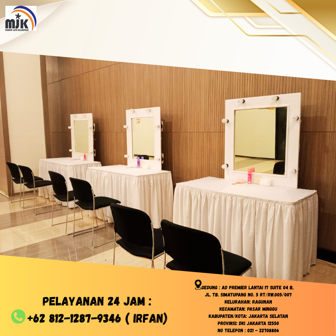 Sewa Meja kaca Rias Putih Depok
