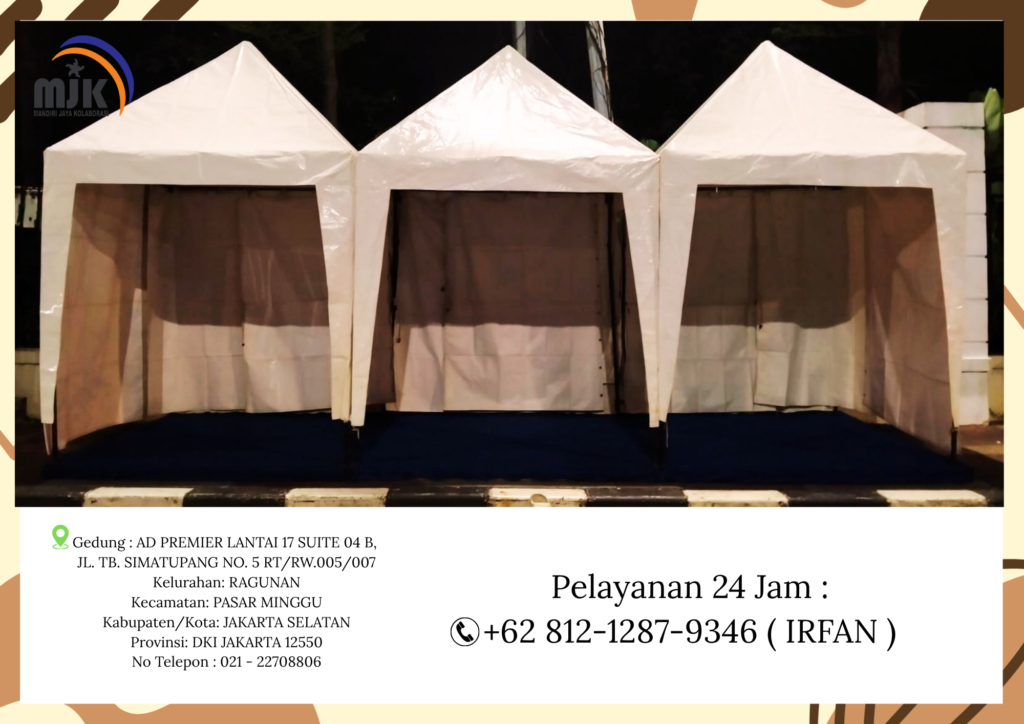 Sewa Tenda Bazar 2x2m Atap Putih Bersih Jakarta