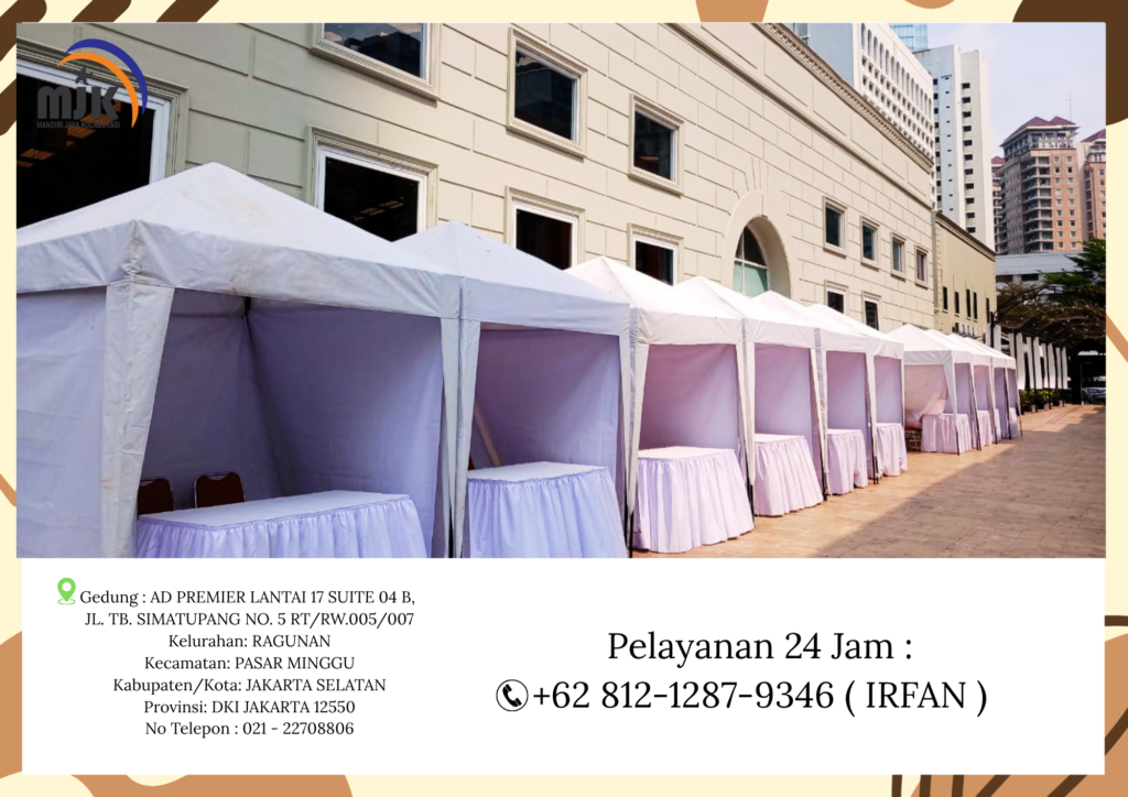 Sewa Tenda Bazar 2x2m Atap Putih Bersih Jakarta