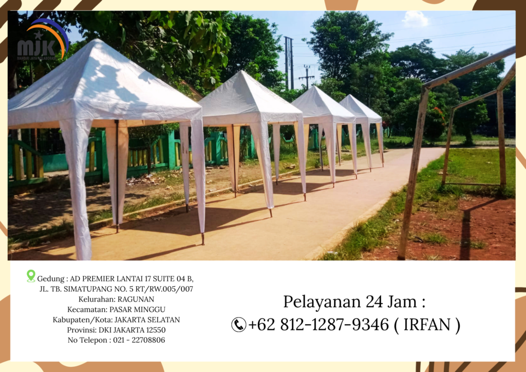 Sewa Tenda Bazar 2x2m Atap Putih Bersih Jakarta