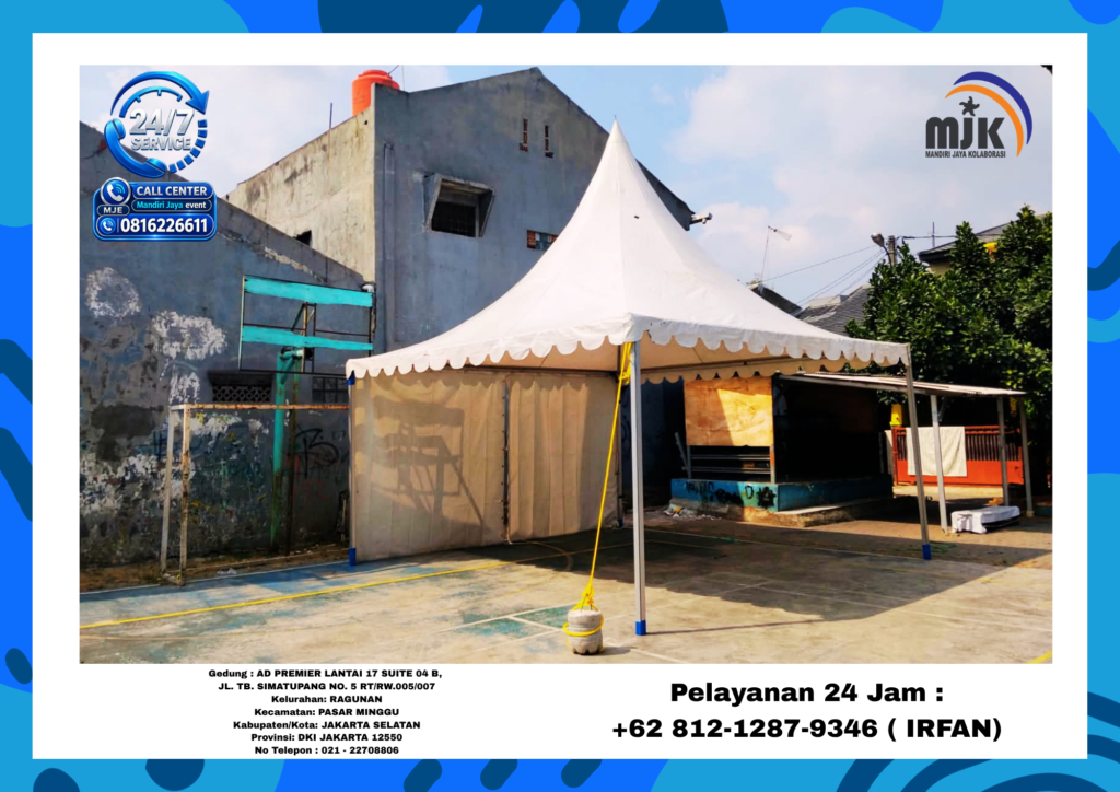 Jasa Sewa Tenda Sarnafil Ukuran 5x5 Area Jakarta +62 812-1287-9346 IRFAN