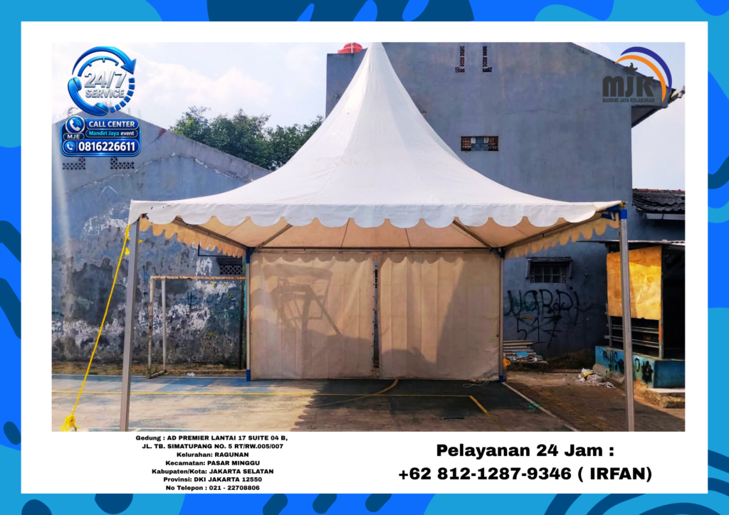 Jasa Sewa Tenda Sarnafil Ukuran 5x5 Area Jakarta +62 812-1287-9346 IRFAN