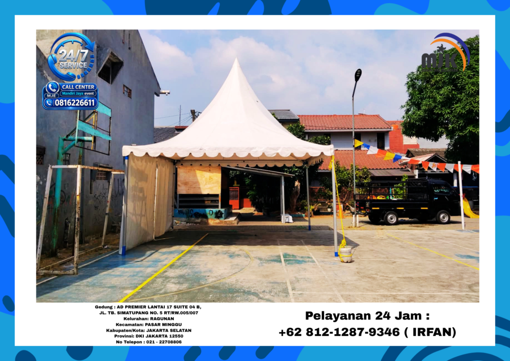 Jasa Sewa Tenda Sarnafil Ukuran 5x5 Area Jakarta +62 812-1287-9346 IRFAN