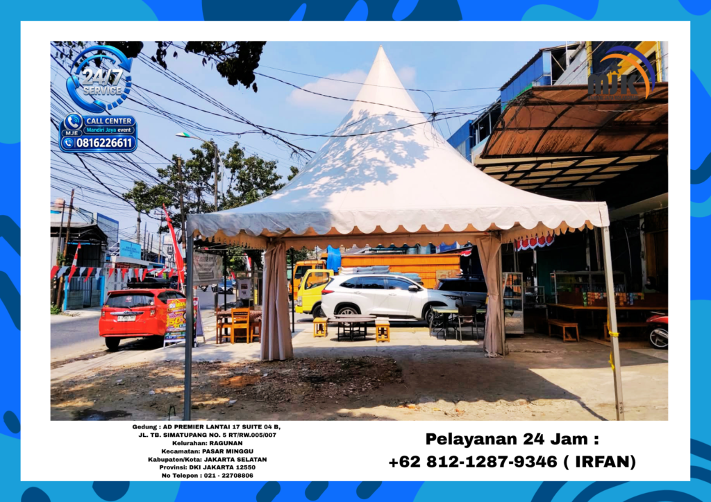 Jasa Sewa Tenda Sarnafil Ukuran 5x5 Area Jakarta +62 812-1287-9346 IRFAN