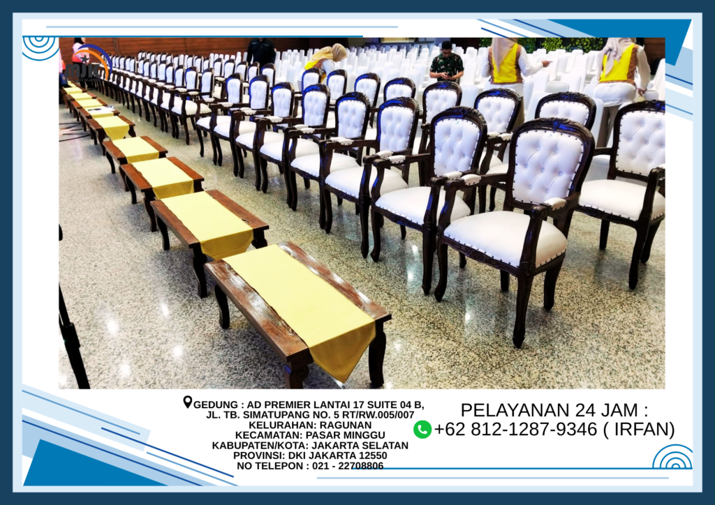 Rental Arm Chairs Atau kursi VIP Kayu Jakarta
