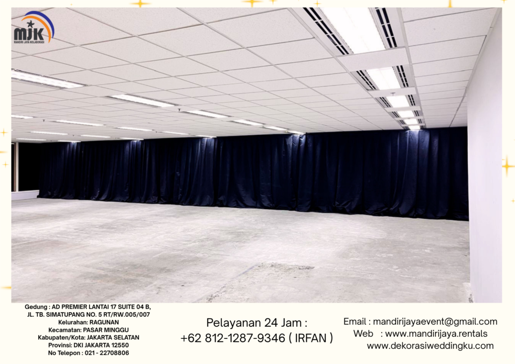Sewa Black Curtain Tirai Hitam Bahan Tebal Jakarta