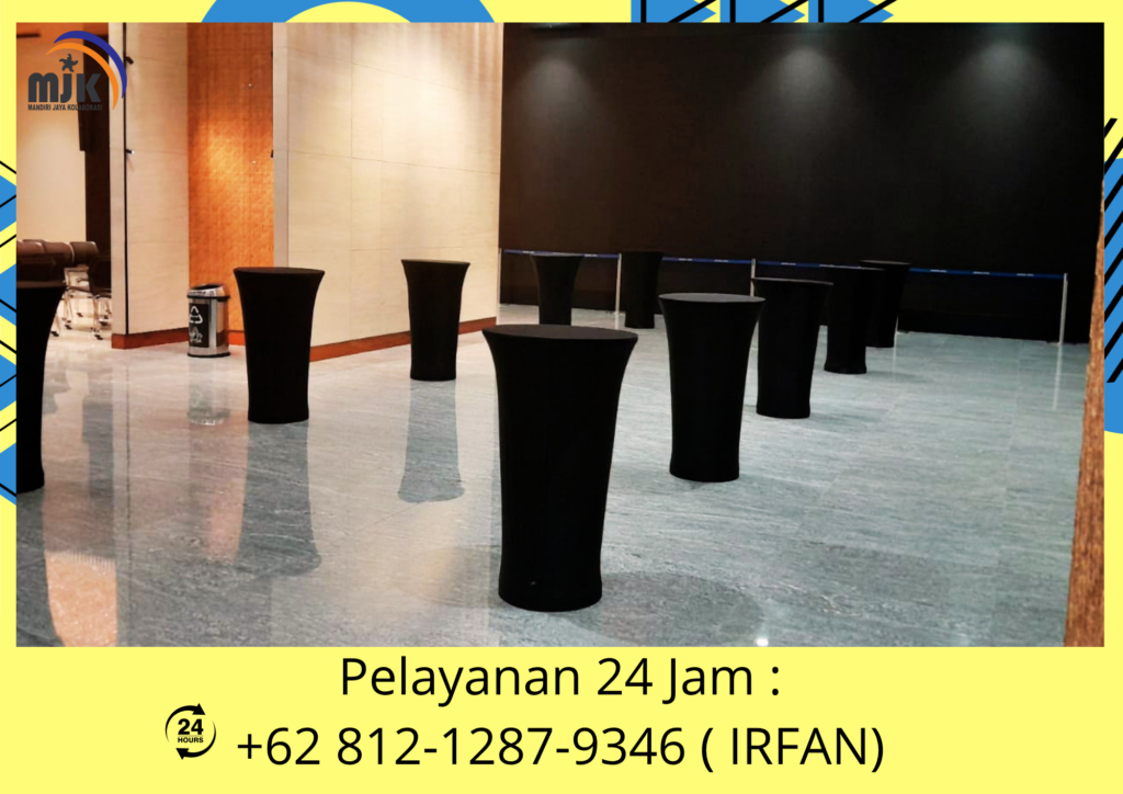 Sewa Meja Bar Cover Ketat Hitam Kuningan Jaksel