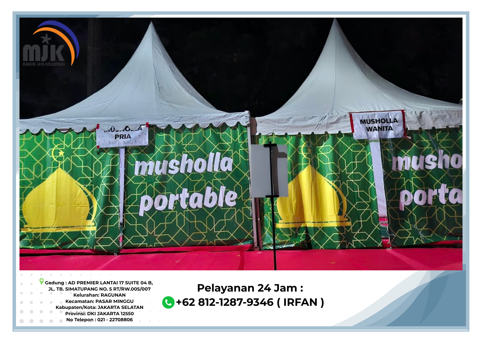 Sewa Musholla Portable Lengkap Putih Area Jakarta