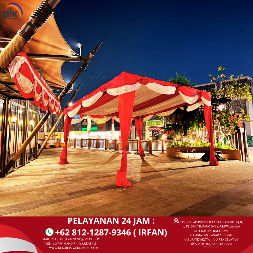 Sewa Tenda Serut Merah Putih Event Batavia PIK