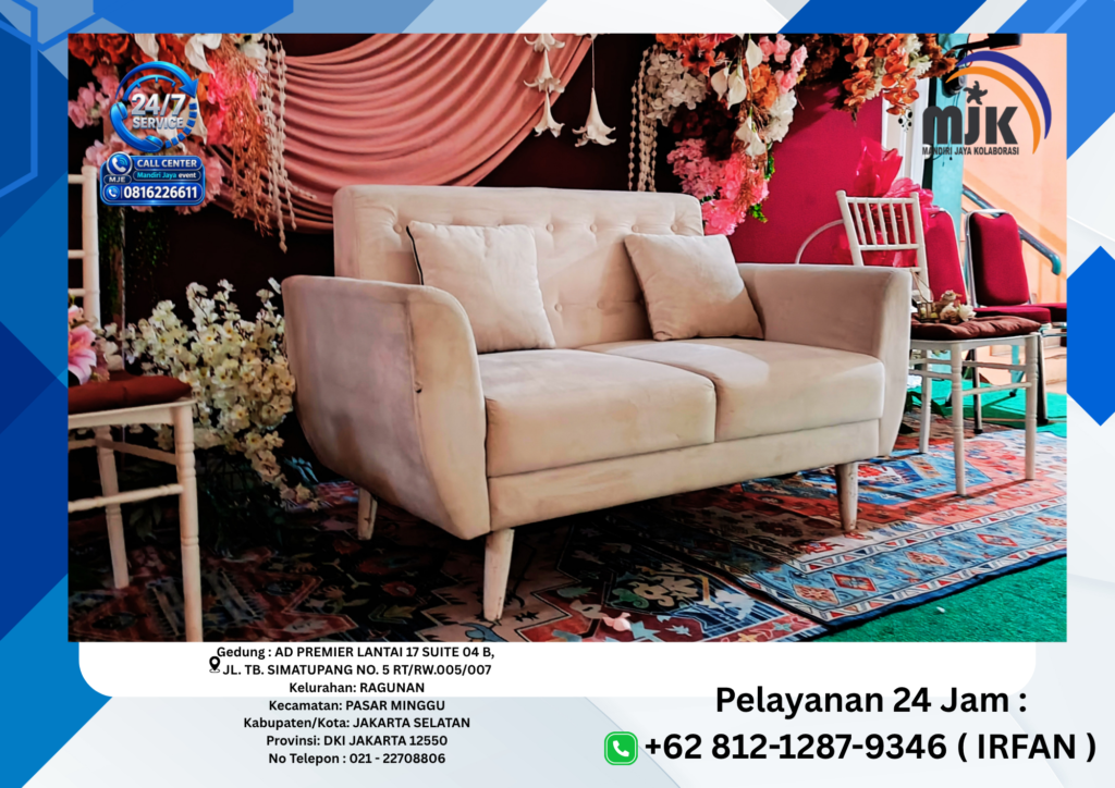 Rental Sofa Double Putih Jakarta 081212879346 IRFAN
