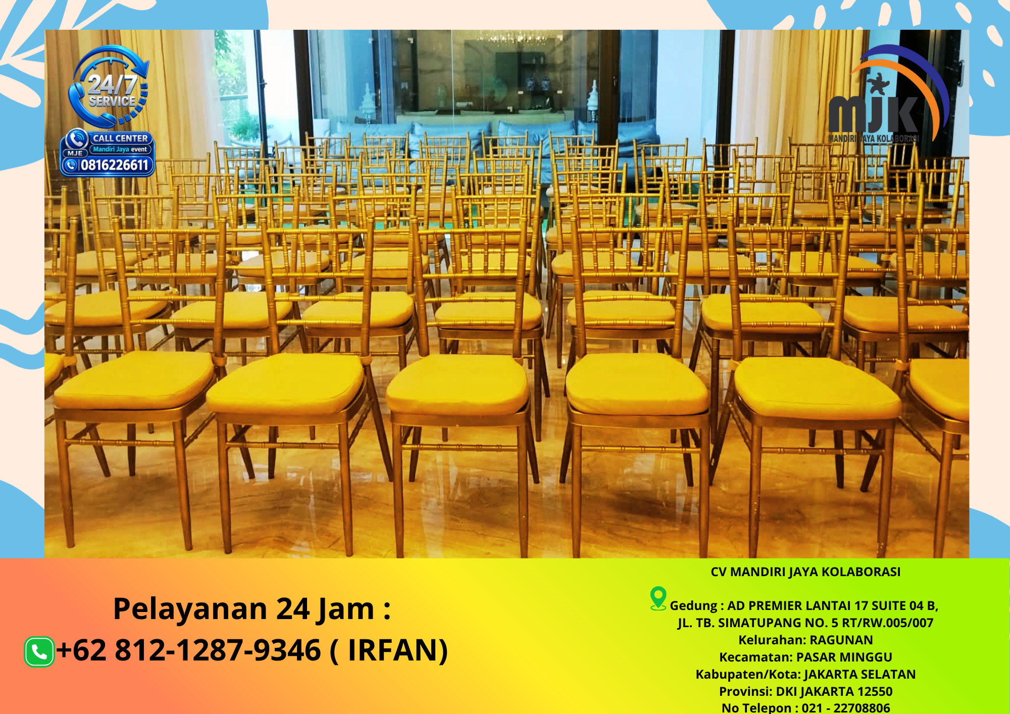 Rental kursi Tiffany Gold dan Round Table Jakarta Rental kursi Tiffany Gold dan Round Table Jakarta