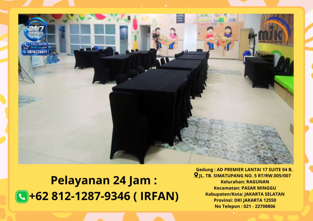 Sewa Backdrop Photoboth,Meja Kursi Cover Hitam Karawang