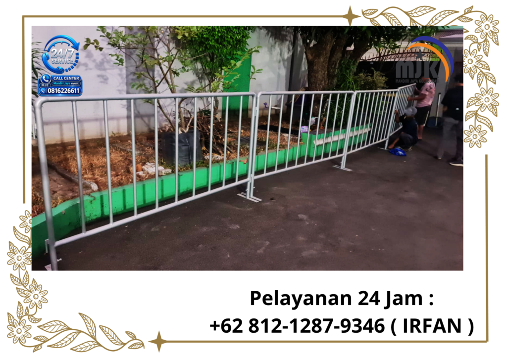 Sewa Barikade Rowing pembatas Jakarta 081212879346 IRFAN