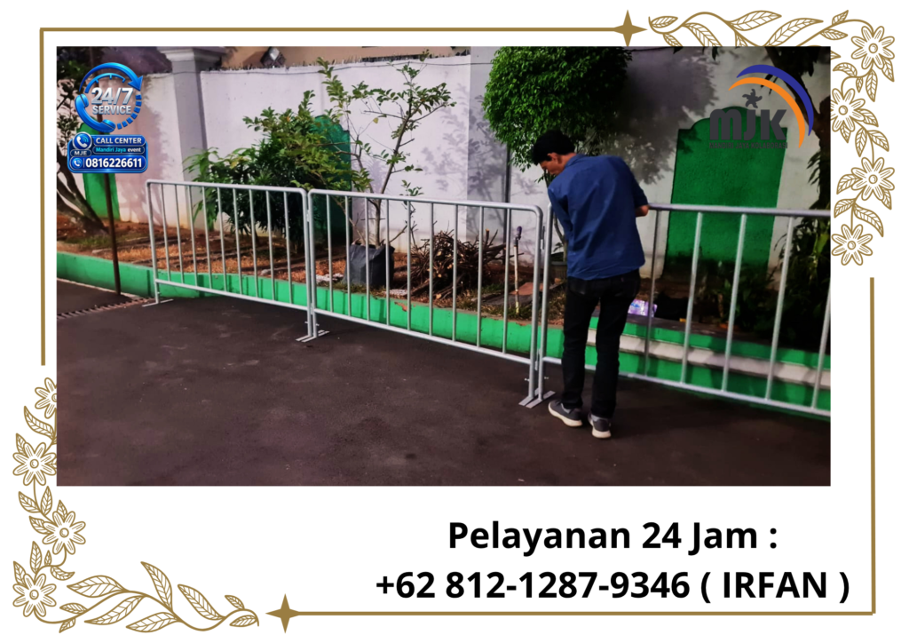 Sewa Barikade Rowing pembatas Jakarta 081212879346 IRFAN