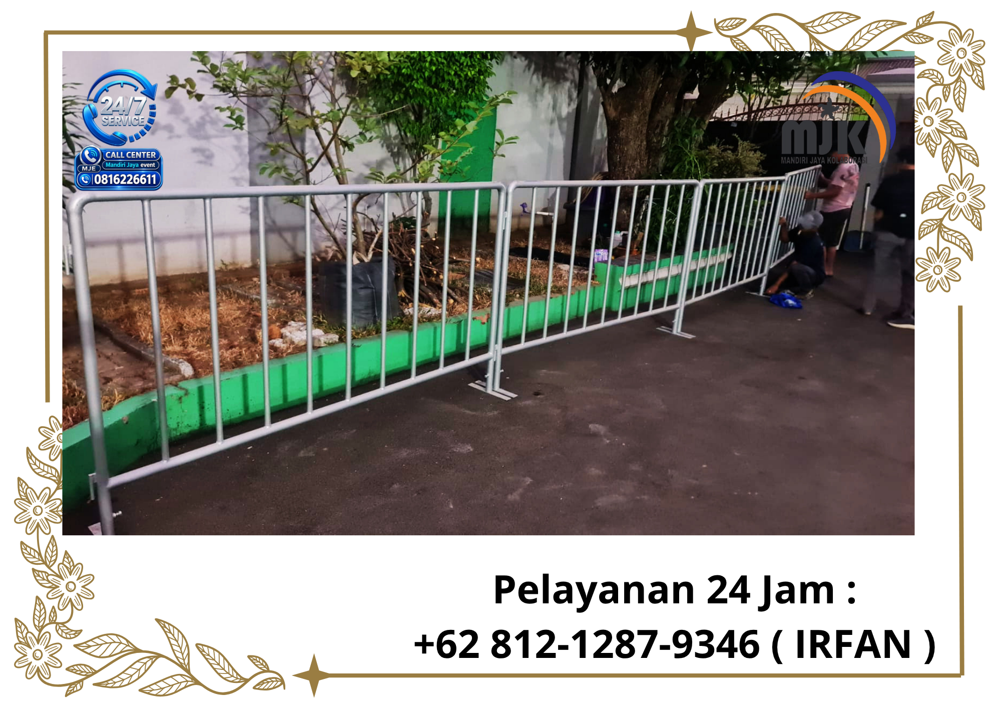 Sewa Barikade Rowing pembatas Jakarta 081212879346 IRFAN