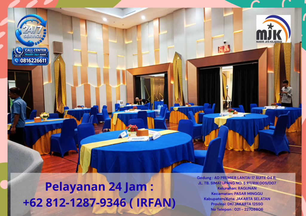 Sewa Meja,Kursi,Taplak Dan Sarung Kursi Biru Jakarta