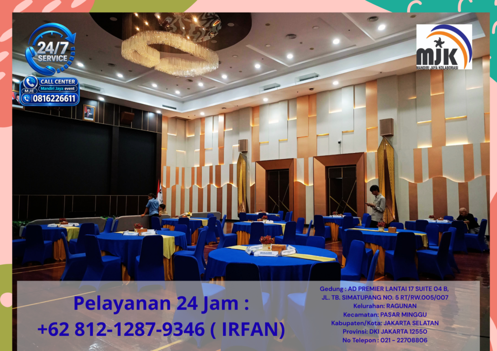 Sewa Meja,Kursi,Taplak Dan Sarung Kursi Biru Jakarta