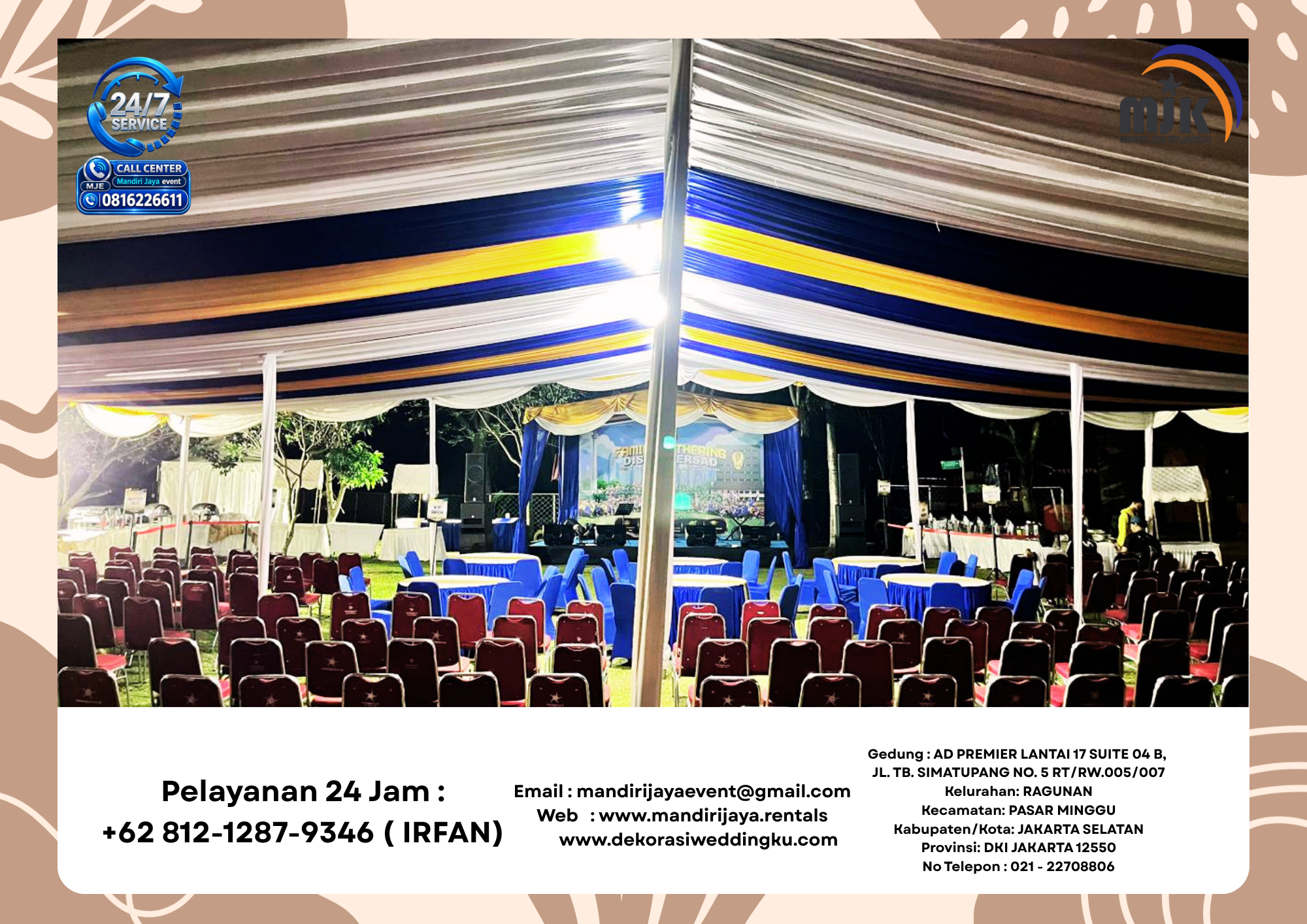 Sewa Tenda Serut Dekorasi Kain Jakarta O81212879346 IRFAN