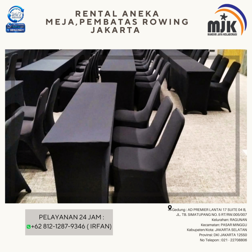 Rental Aneka Meja,Pembatas Rowing Jakarta 081212879346 IRFAN