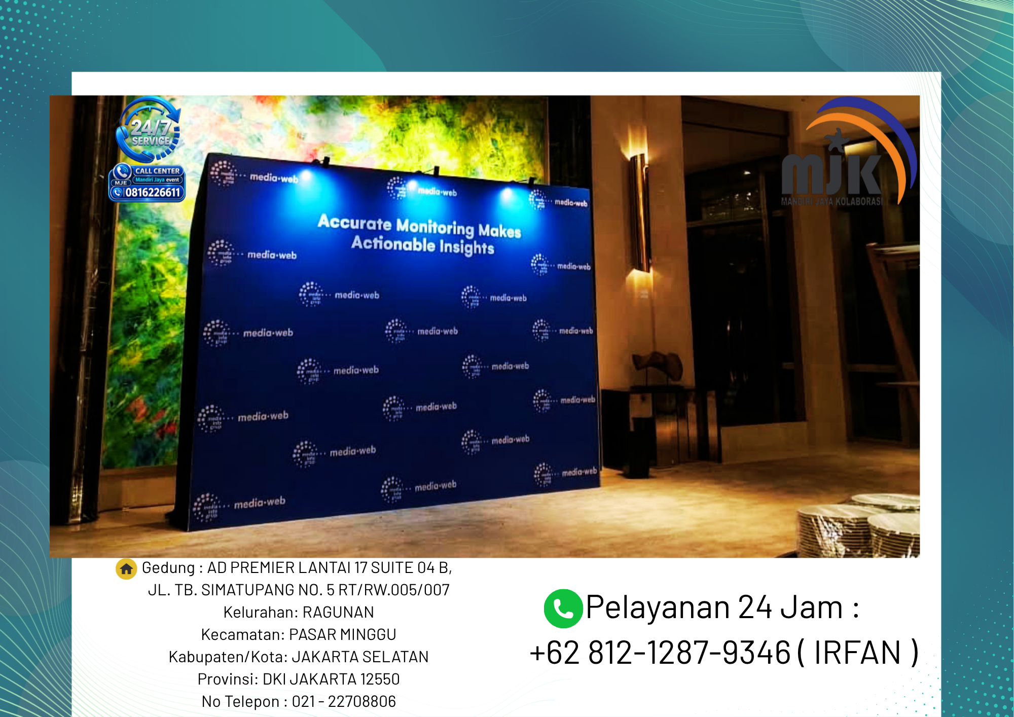 Sewa Backdrop Flexy Pondok Indah Jakarta 081212879346