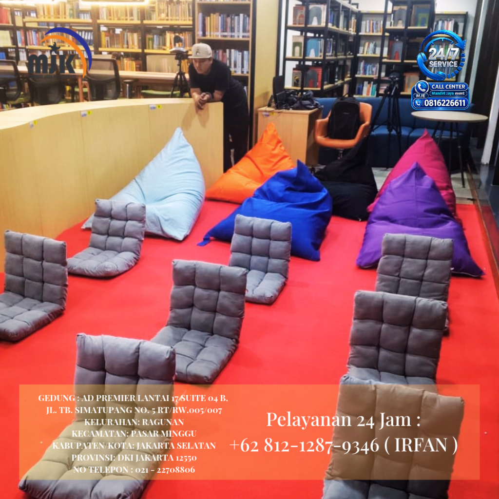 Sewa Kursi Lesehan,Bean bag,karpet Jakarta 081212879346
