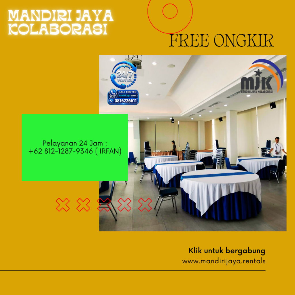 Sewa Meja Bundar Taplak Putih Bogor 081212879346 IRFAN