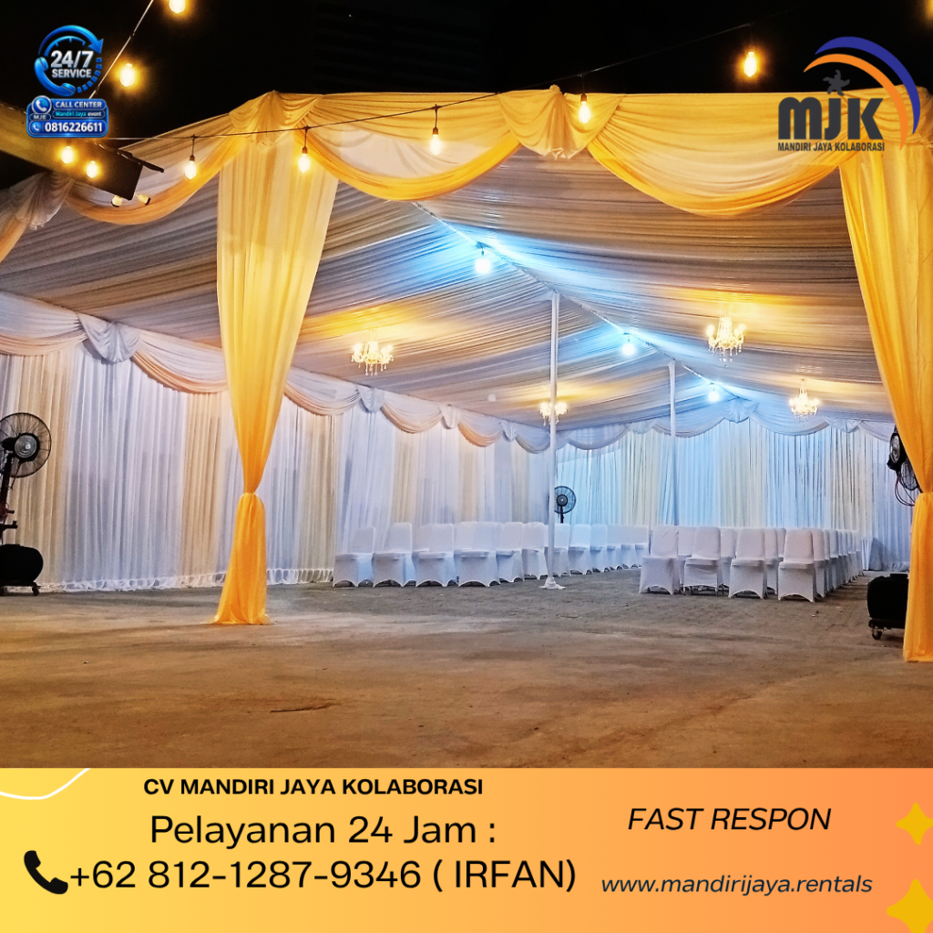 Sewa Tenda Plafon Dan Serut Aneka Warna Poni Jababeka 081212879346