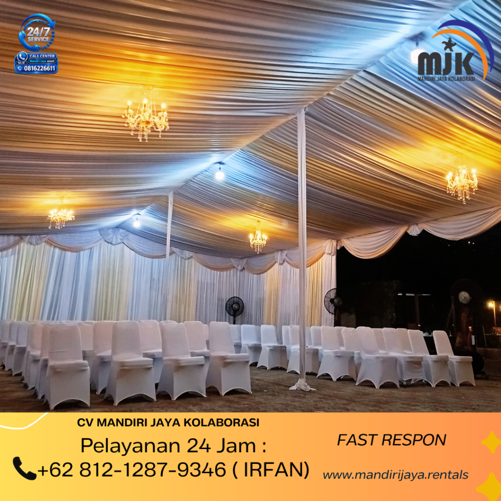 Sewa Tenda Plafon Dan Serut Aneka Warna Poni Jababeka 081212879346