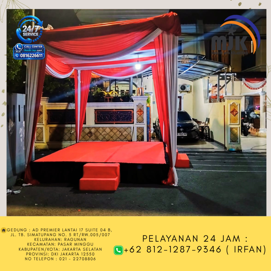 Sewa Tenda Serut Putih merah Jababeka 081212879346